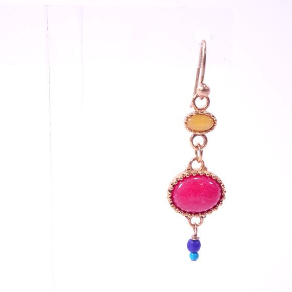 Copied - Neiman Marcus Majestic Cabochon Candy Color Drop Earrings NWT 115 - Picture 3 of 6